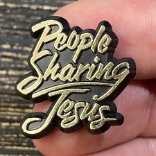 People Sharing Jesus Lapel Pin Hat Vest EUC K491