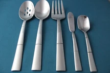 5pc Serving Tablespoon Fork Pierced Butter Oneida ECHO 18/10 Stainless Vietnam