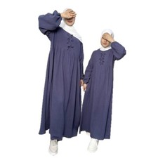 Dubai Women Girls Abaya Long Robes Solid Color Modest Kaftan Islamic Gown Arab