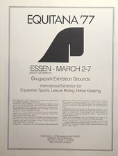 Equitana  77 Equestrian Sports Essen West Germany Vintage Print Ad 1977