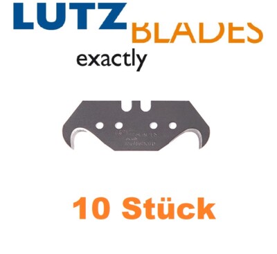 LUTZ BLADES 10 STÜCK Hakenklinge multisharp L48,2xB18,7xS0,65mm mit Lochung