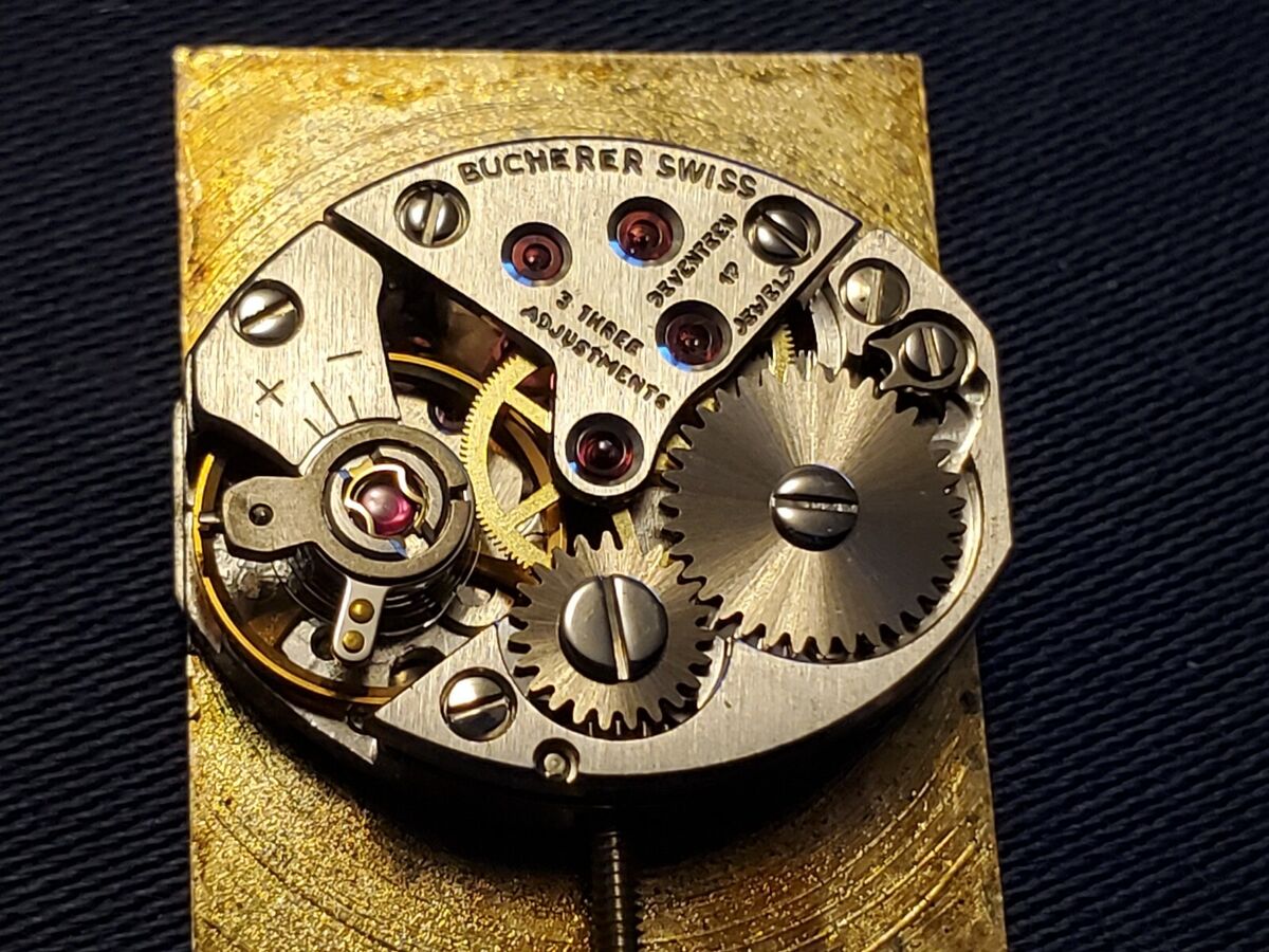 Rare Vintage Bucherer Square Gold Plated Manual Wind Ladies Rare Vintage Bucherer Square Gold Plated Manual Wind Ladies