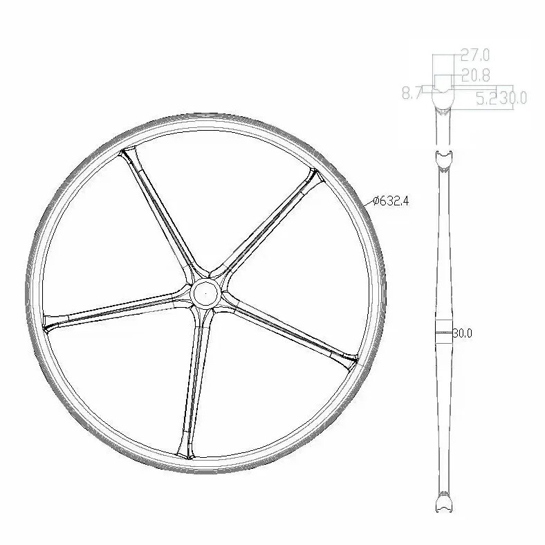 Full Carbon Wheels Road/Track/Triathlon Bike 5 Spoke Wheels Tubeless Clincher 