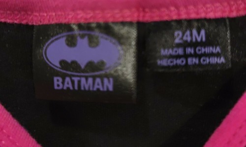 Batman Toddlers Costume Dress 24 Months Pink And Black - Picture 8 of 8