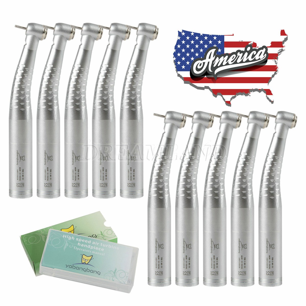 K♡ Dental Fiber Optic LED High Speed Handpiece Fit KaV Coupler 6Hole