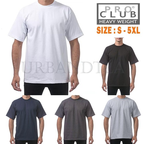 Pro Club Men's Heavyweight Cotton Short Sleeve Crew Neck T Shirt