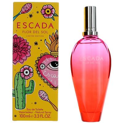 Escada Women's Eau De Toilette Spray Flor Del Sol Captivating Fragrance, 3.3 oz