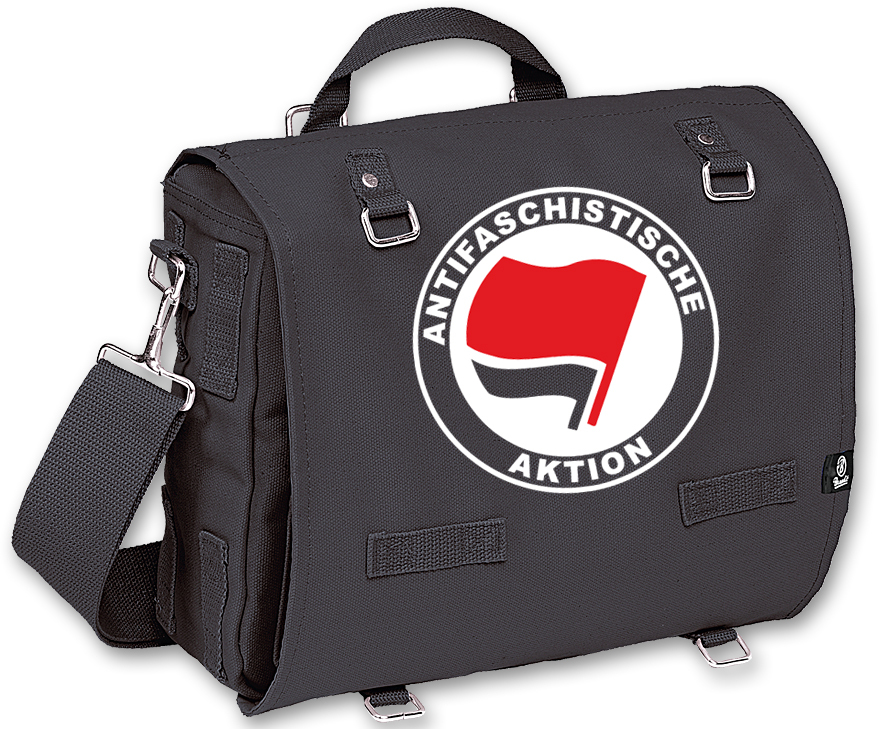 ANTIFASCHISTISCHE AKTION Packtasche, gross f&uuml;r Punk und Gothic