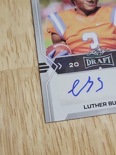 2022 Leaf Draft LUTHER BURDEN Autograph #BA-LB2 Rookie Auto Missouri Read - Picture 4 of 11