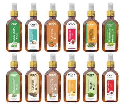 ICAN LONDON ican Essential oil, Carrier Massage oil Aromatherapy, hair growth oil