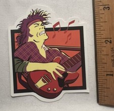 Guitar Rock and Roll Guitarist Band laptop skateboard vinyl sticker decal