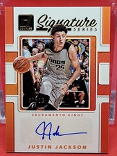 2017-18 Panini Donruss Signature Series Justin Jackson #SS-JJ Rookie Auto rc