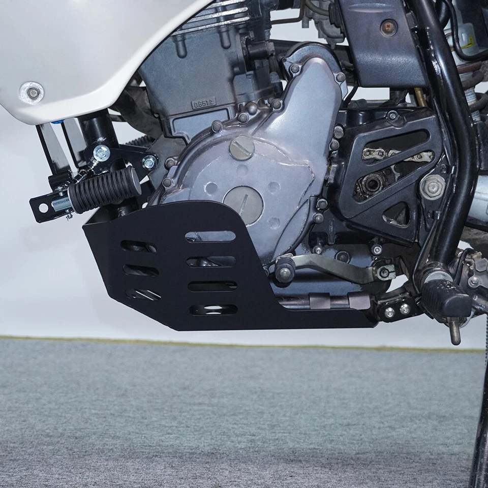 Protector de placa de deslizamiento de aluminio negro apto para Kawasaki KLR650 1987-2018 Foto 2 de 4