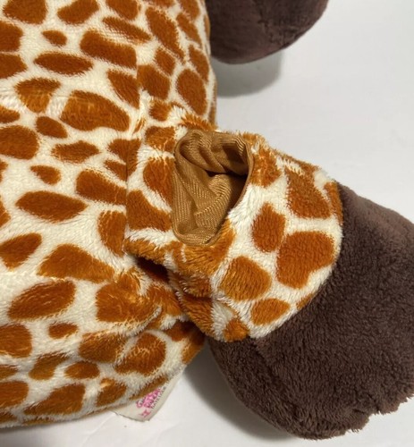 STUFFIES Sky The Giraffe Plush Toy Hidden Secret Pockets Stuffed Bag - Picture 9 of 16