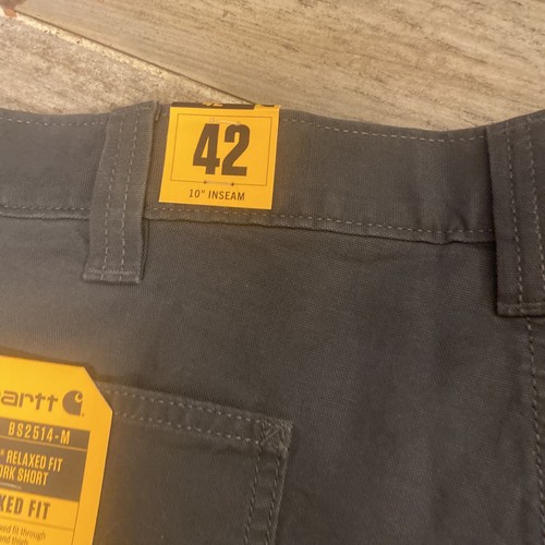 Men's Carhartt Relaxed Fit Dark Gray Denim Shorts- Size 42- New With Tag - Picture 7 of 13