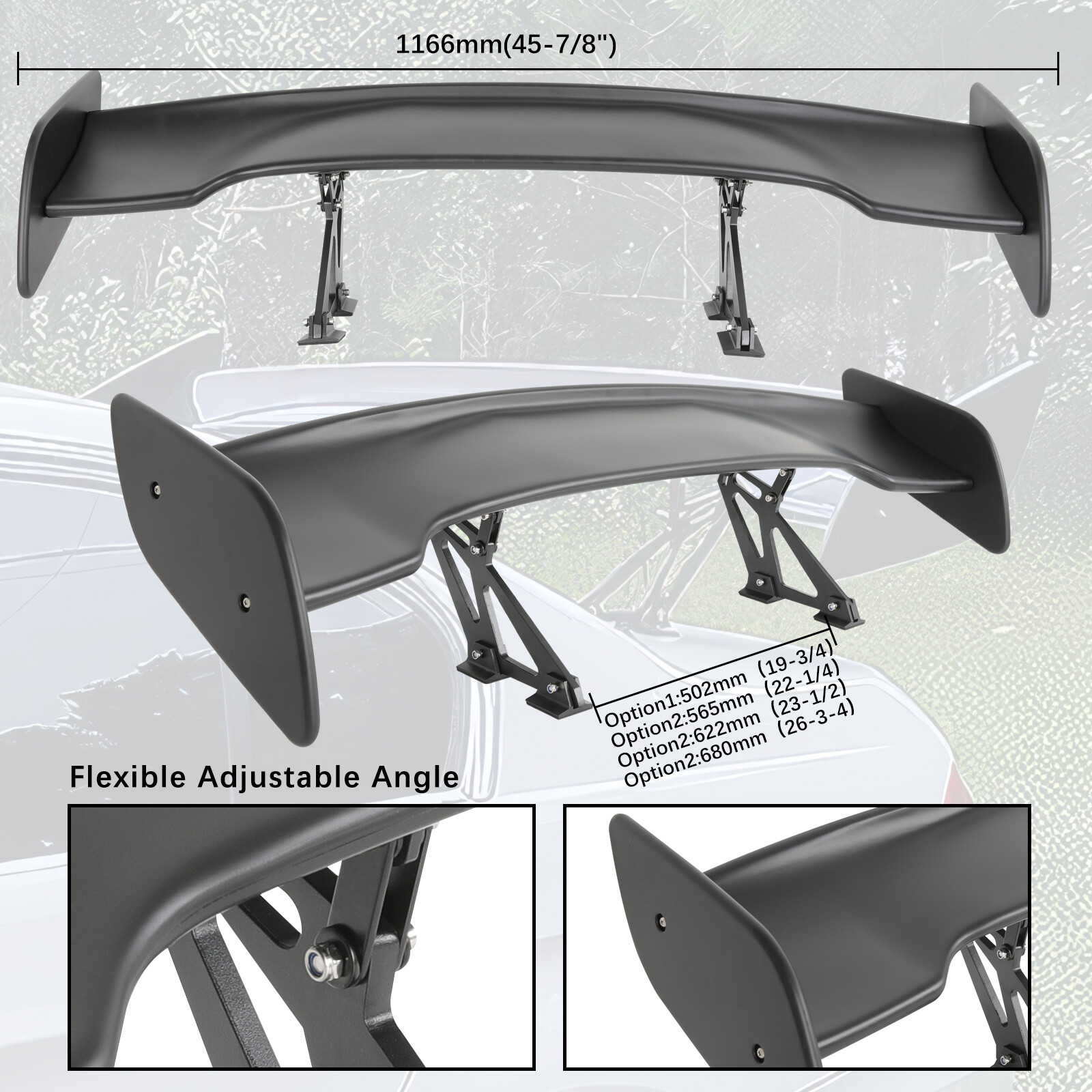 47" Car Rear Trunk GT-Style Racing Spoiler Wing For Maserati Granturismo Ghibli