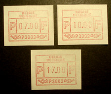 Belgie 1981 : Satz FRAMA label, SFS ATM, P3003, Satz S 2, MN 1.1, postfrisch **