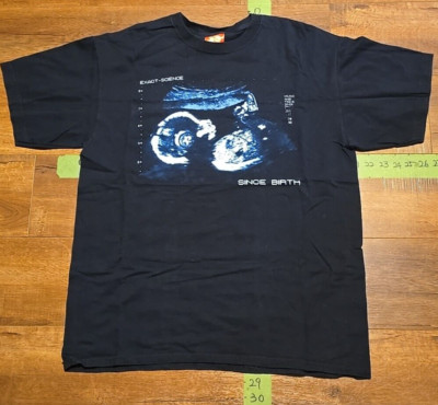 Exact Science Since Birth Graphic T-Shirt Size Large Black Made In 