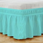 Elastic Bed Skirt 15Inch Height Bedspread Dust Ruffles Bed Cover Twin Full Queen
