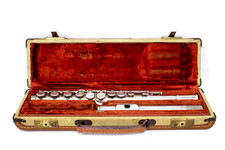 Vintage Artley Flute 16-0 w/ Case - Not Tested - Missing Parts