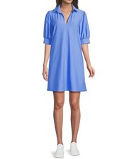NWT Jude Connally Emerson Knit Blue Dress Jude Cloth Shift Small $238