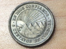 1954 Nicaragua 5 Centavos