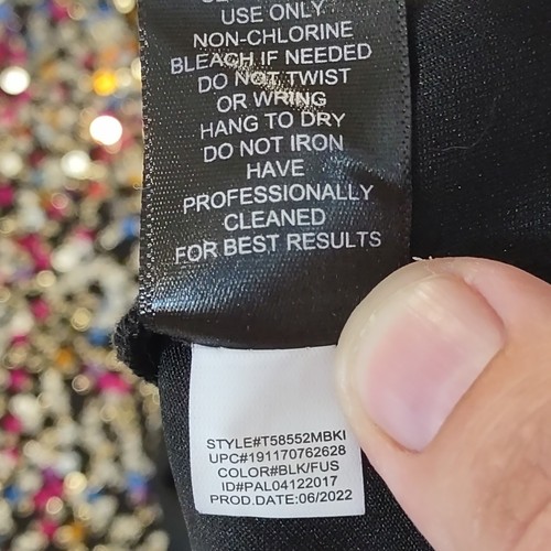 Three Pink Hearts Girl's Dress Black Multi Sz S Poly Spandex Party Bow Holidays - Picture 14 of 14