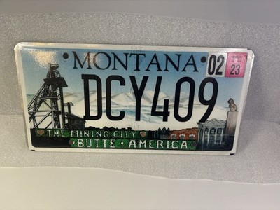 Montana USA Amerikanisches Grafik Nummernschild ''The Mining City''