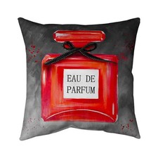 Begin Home Decor 5542-2020-MI23 20 x 20 in. Perfume Red Bottle - Romantic Out...