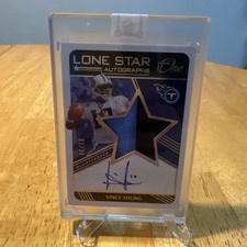 2021 Panini One VINCE YOUNG Lone Star On Card Autographs 2/30 Color Patch 