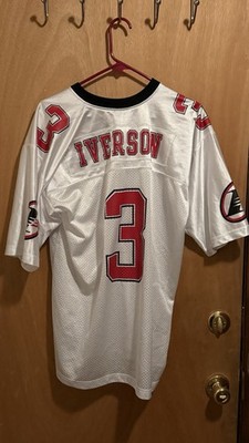 Size Small - Reebok Allen Iverson #3 Football Jersey White Red Y2K