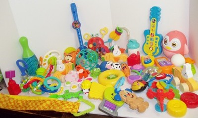 HUGE Lot Baby Toddler Toys rattles teethers  keys ball weeble learning play