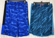 A Lot Of 2 Boy's Under Armour Loose Heat Gear Shorts, Size YLG YXL Youth UA