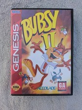 Bubsy II 2 (Sega Genesis, 1994) CIB Complete Box Case Manual Authentic Tested