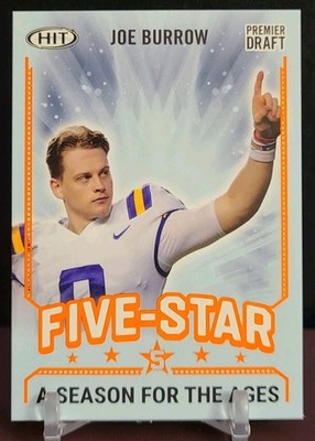 2020 Sage Hit Premier Draft Joe Burrow Five-Star #92 XRC