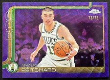 Payton Pritchard 2025-26 Topps Chrome 73/75 Purple Wave Celtics #18