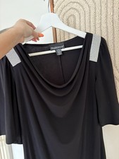 Frank Lyman Women's Dress Vintage Black Embellished Cruise Festival UK 12