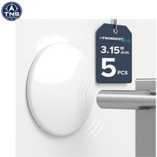 Door Stoppers Wall Bumpers 3.15 inch Set of 5 White Rubber Door Protectors