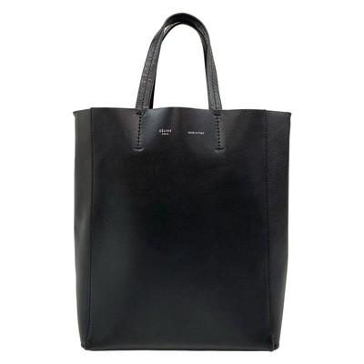 CELINE Vertical Cabas Small - Black Leather Tote Bag