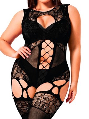 Plus Size Body Stockings For Women Curvy BBW, Exotic Dancer Lingerie Outfits,...