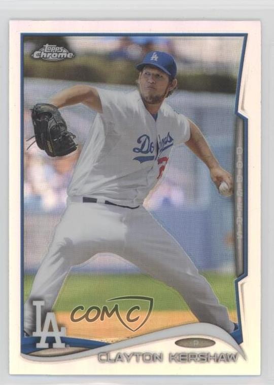 2014 Topps Chrome Refractor Clayton Kershaw #100 0d08