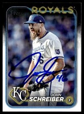 2024 Topps Update Baseball John Schreiber Kansas City Royals #US60 Signed