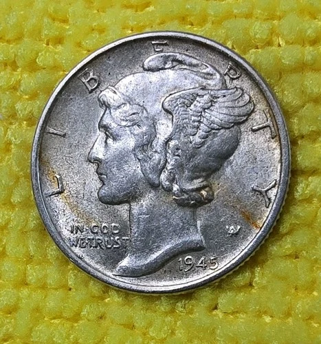 1945 S Mercury Dime 10C Silver Business Strike Uncertified US Coin