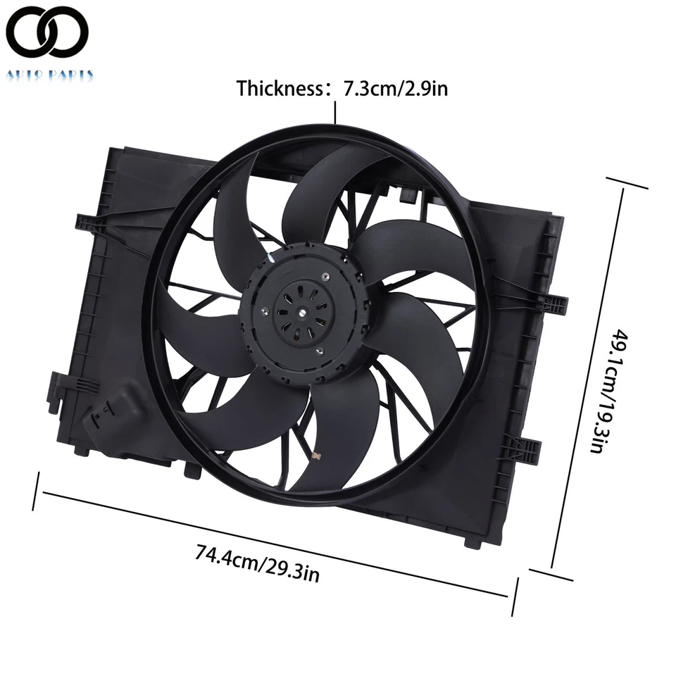 Conjunto de ventilador de refrigeración del radiador para Mercedes-Benz W203 C Clase CLK 2035001693 Foto 2 de 4