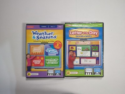 2 New Lakeshore Educational Games PC/Mac CD Pre K & 1 Weather Reading Letter Day