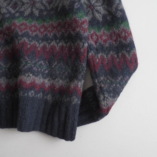 Ralph Lauren Ralph Lauren 100 Wool Hand knitted Overall Pattern Thick Men s Bea - Picture 4 of 8