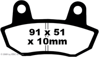 BremsbeläGe Ebc FA090 Blackstuff Aramid Bremsbelag Mit Abe