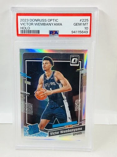 2023-24 Panini Donruss Optic Victor Wembanyama Rated Rookie Holo #225 PSA 10