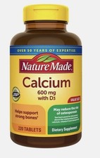 Nature Made Calcium with Vitamin D 600 mg, D3 Supplement - 220 Tablets