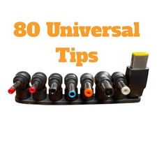 Universal DC Power Adapter Tips, Laptops, For Dell, Lenovo, HP, Acer, ASUS - 80
